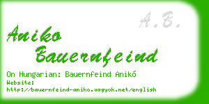 aniko bauernfeind business card